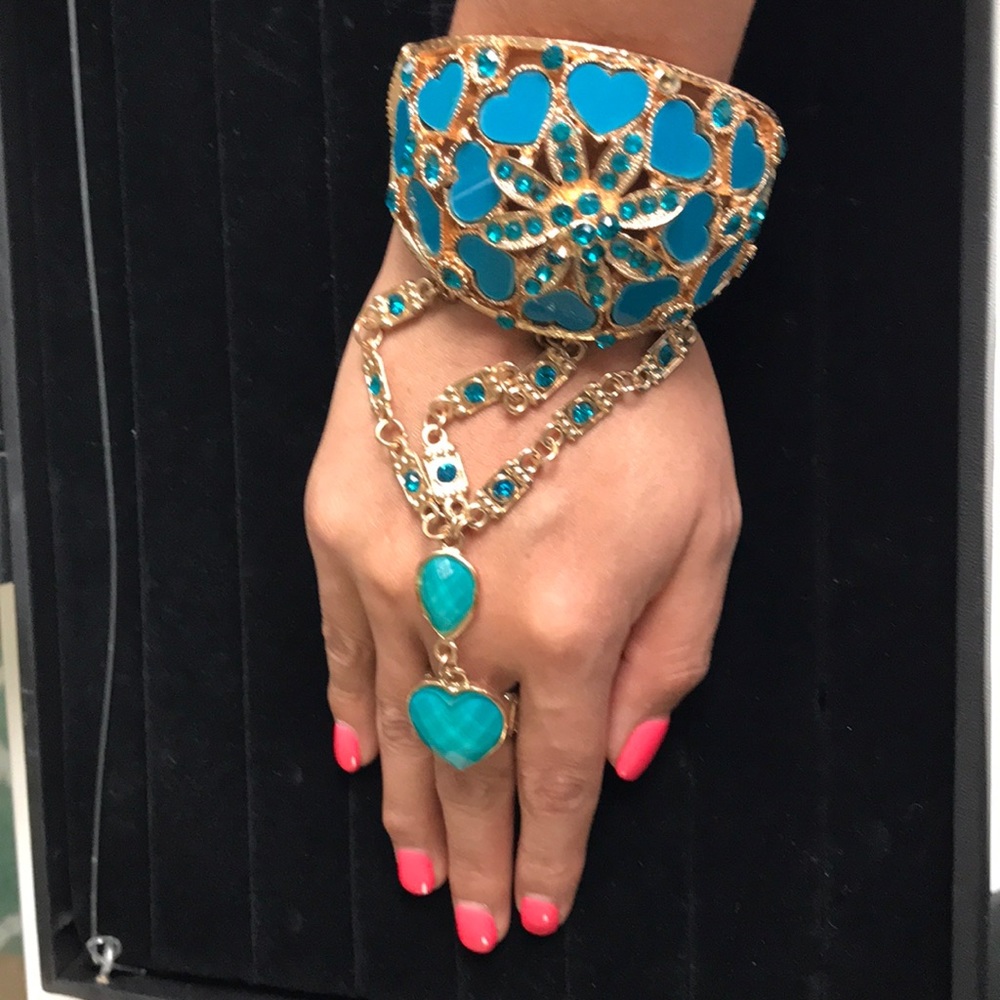 Turquoise Hindu style bracelet and ring.